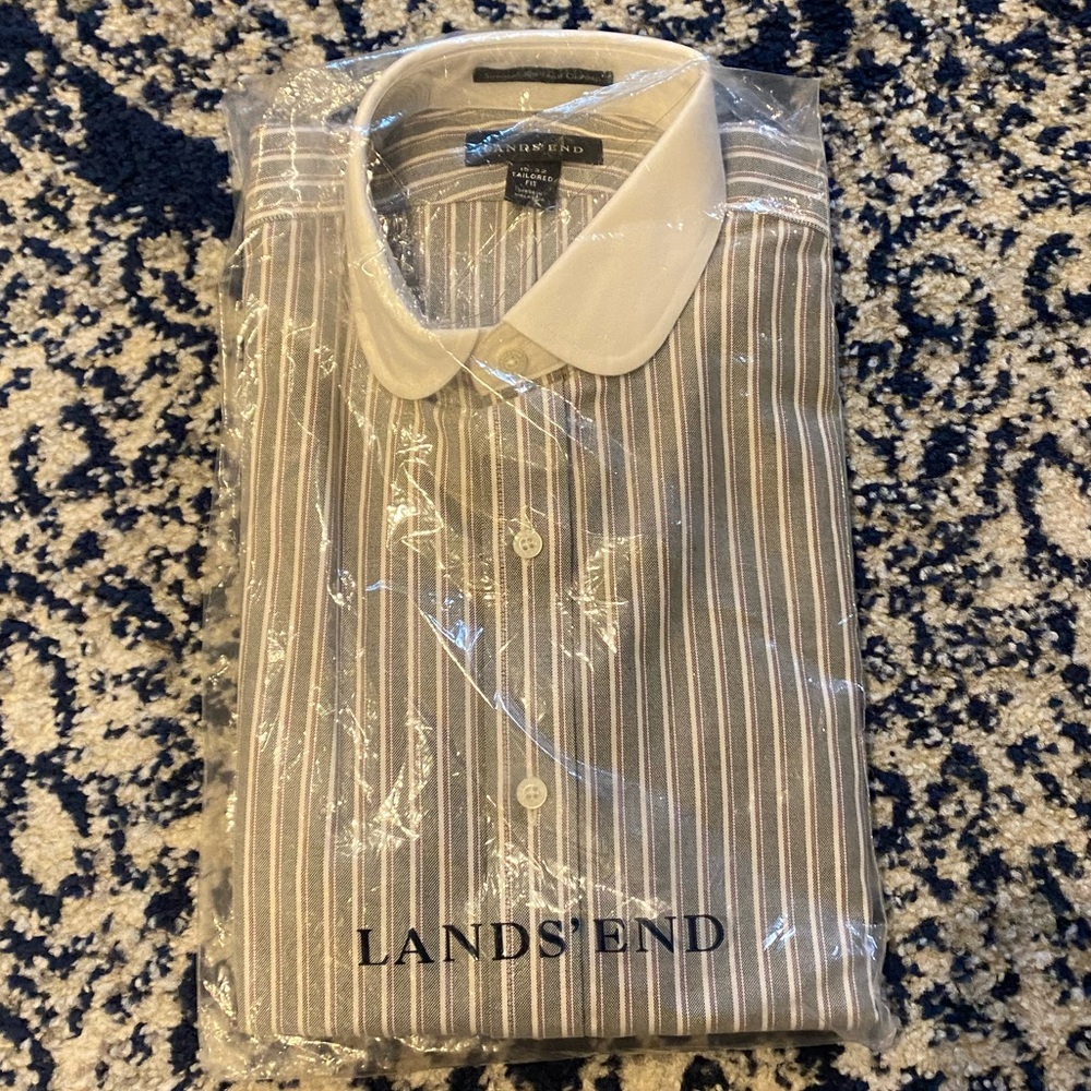 Lands’ End Supima No Iron Oxford Men’s Dress Shirt